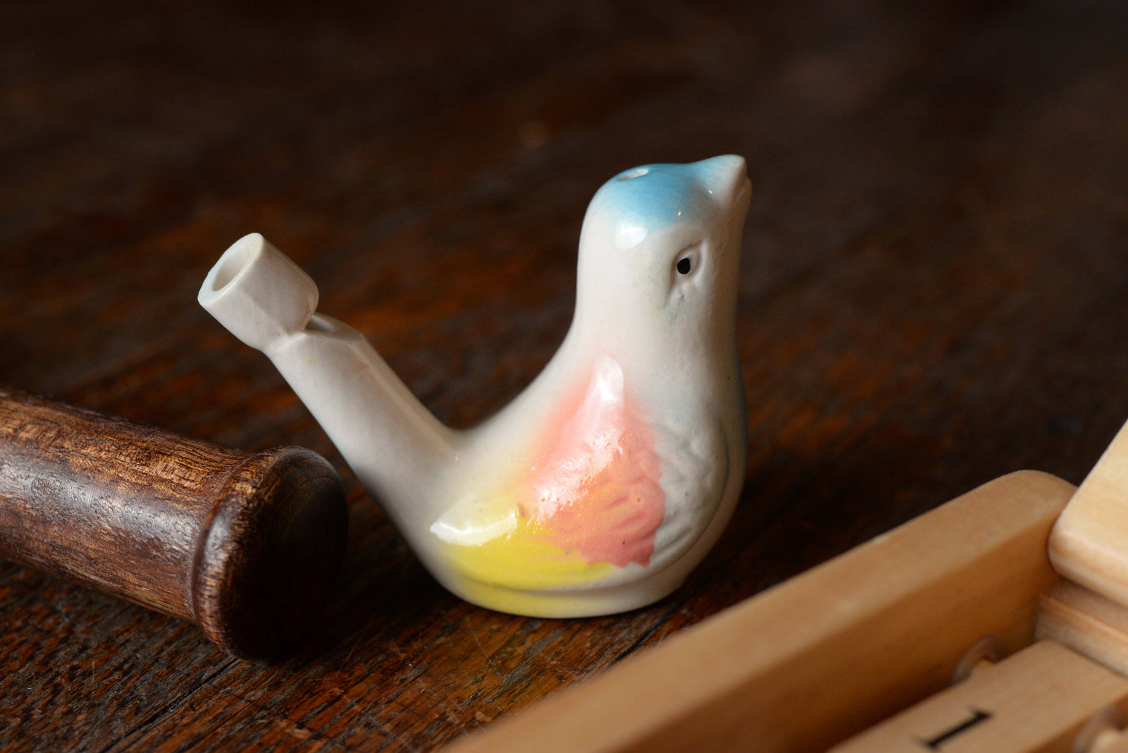 Colorful 18th Century Bird Whistle from Samson Historical