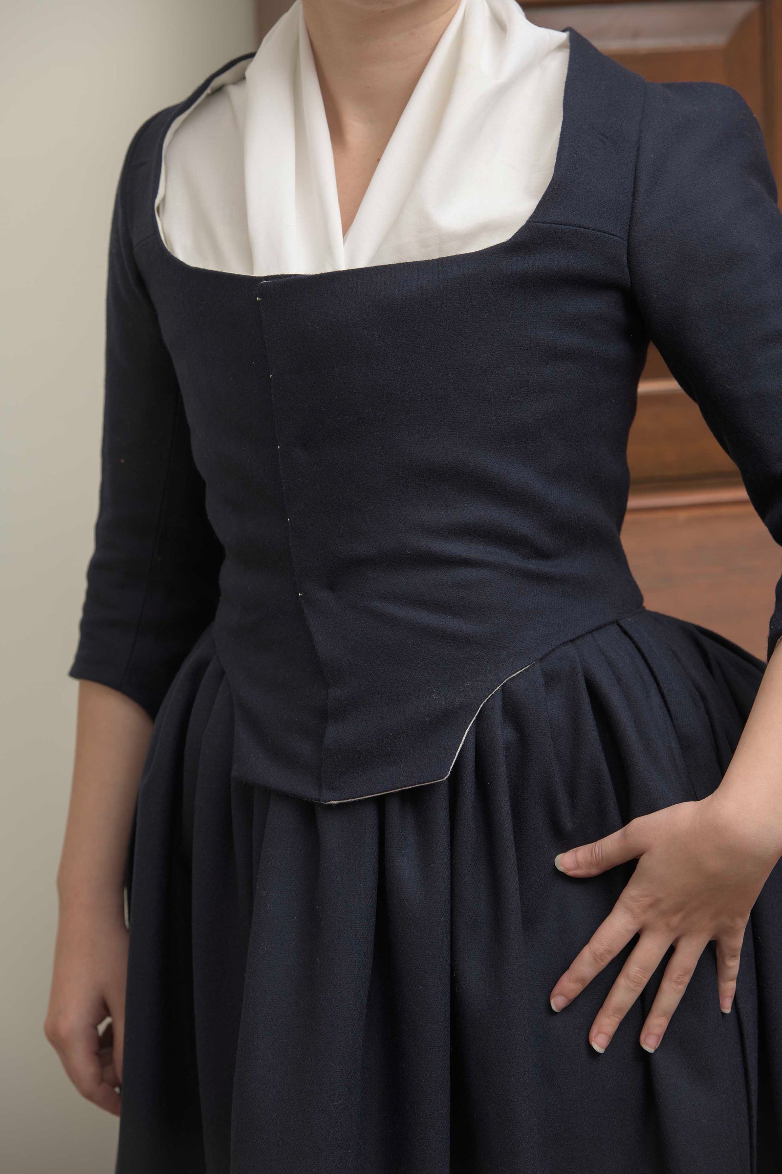 Woolen Gown | Navy