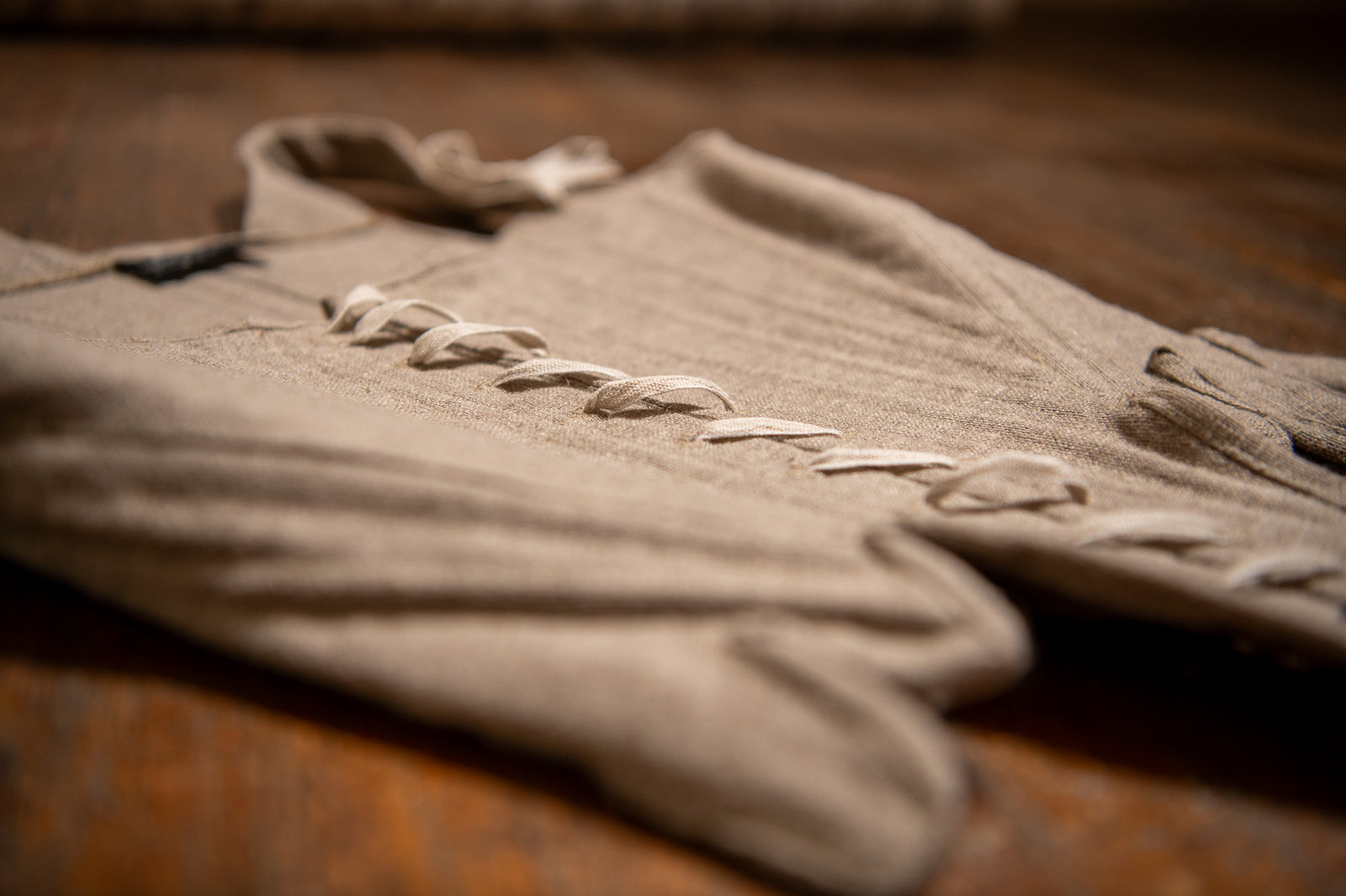 Séjours en lin à laçage sur le devant