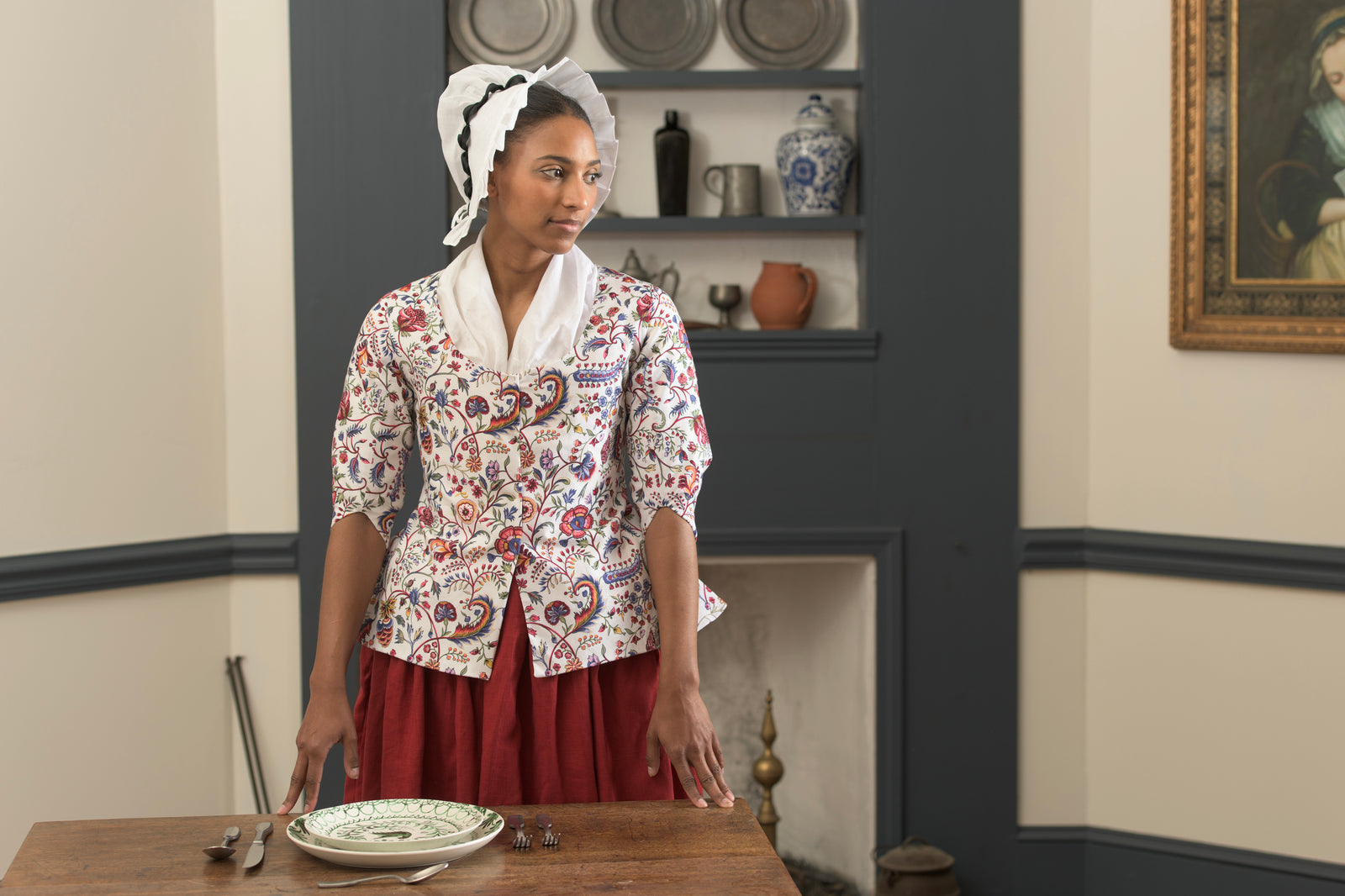 Printed Cotton Swallowtail Jacket | India Garden