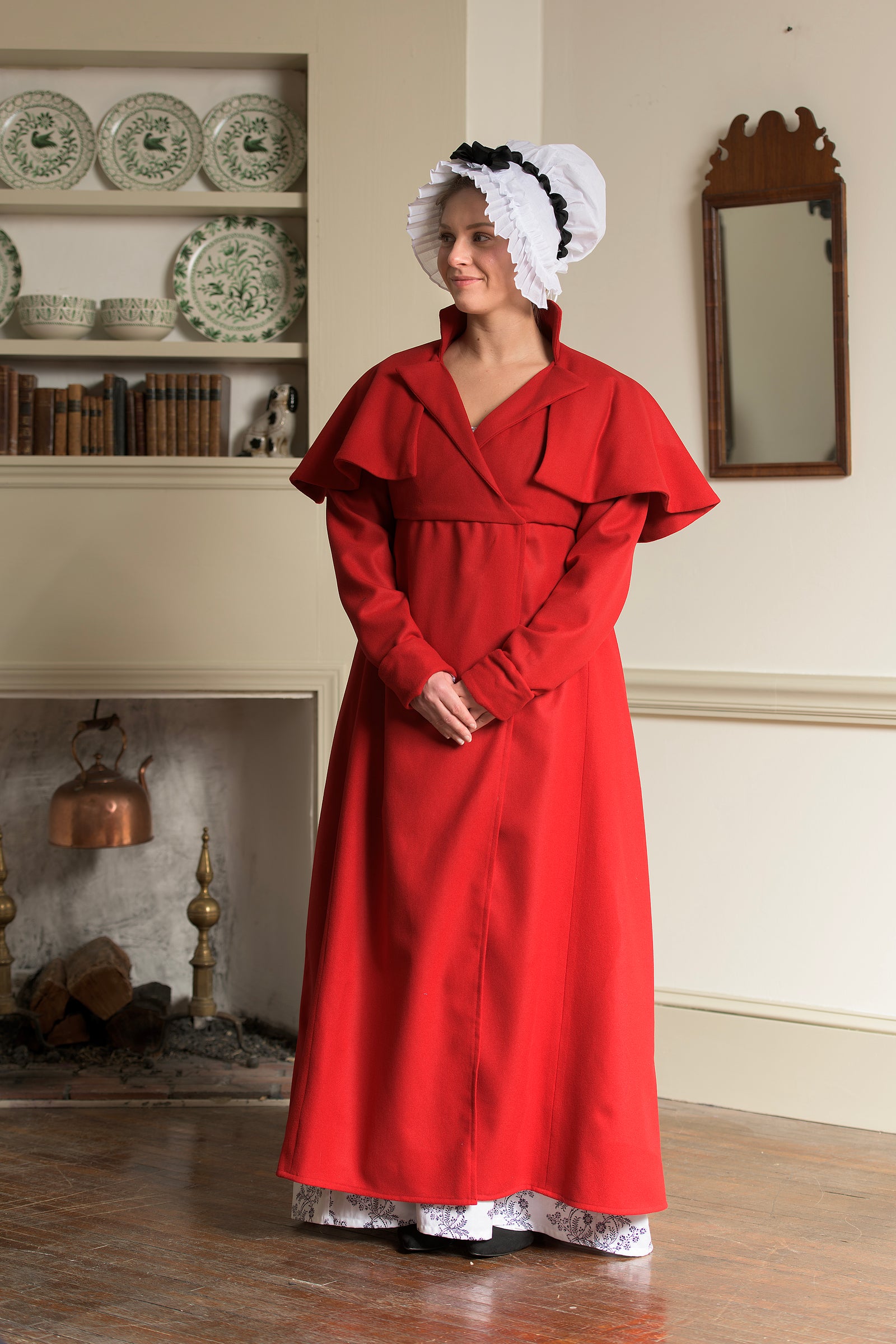 Red Wool Redingote | Regency