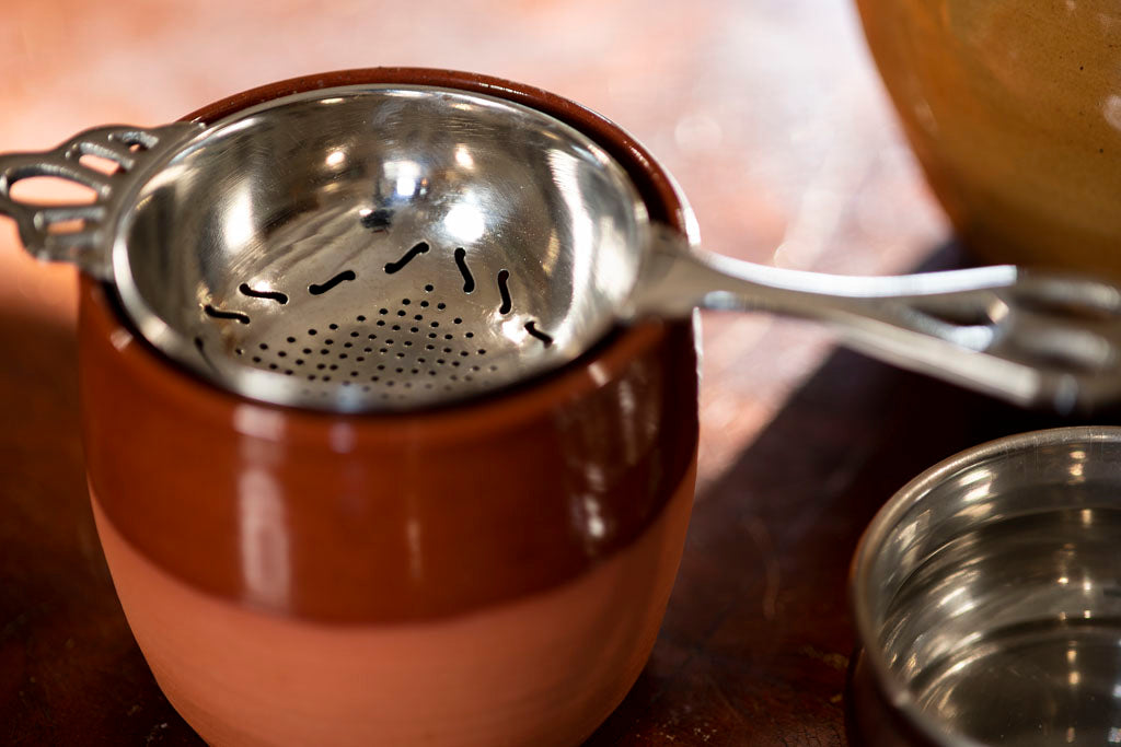 18th Century Tea Strainer with Handle from Samson Historical