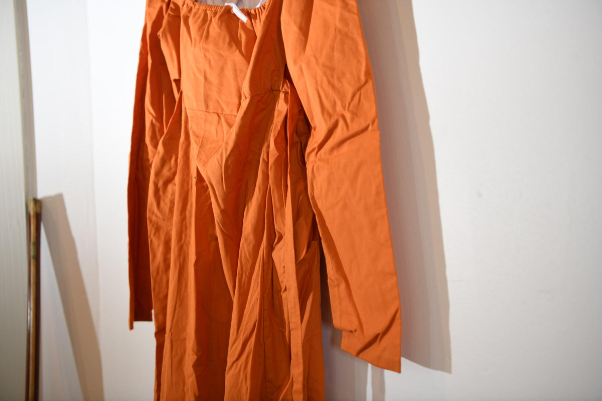 Long Sleeve Cotton Regency Gown Orange - 32 | SD114
