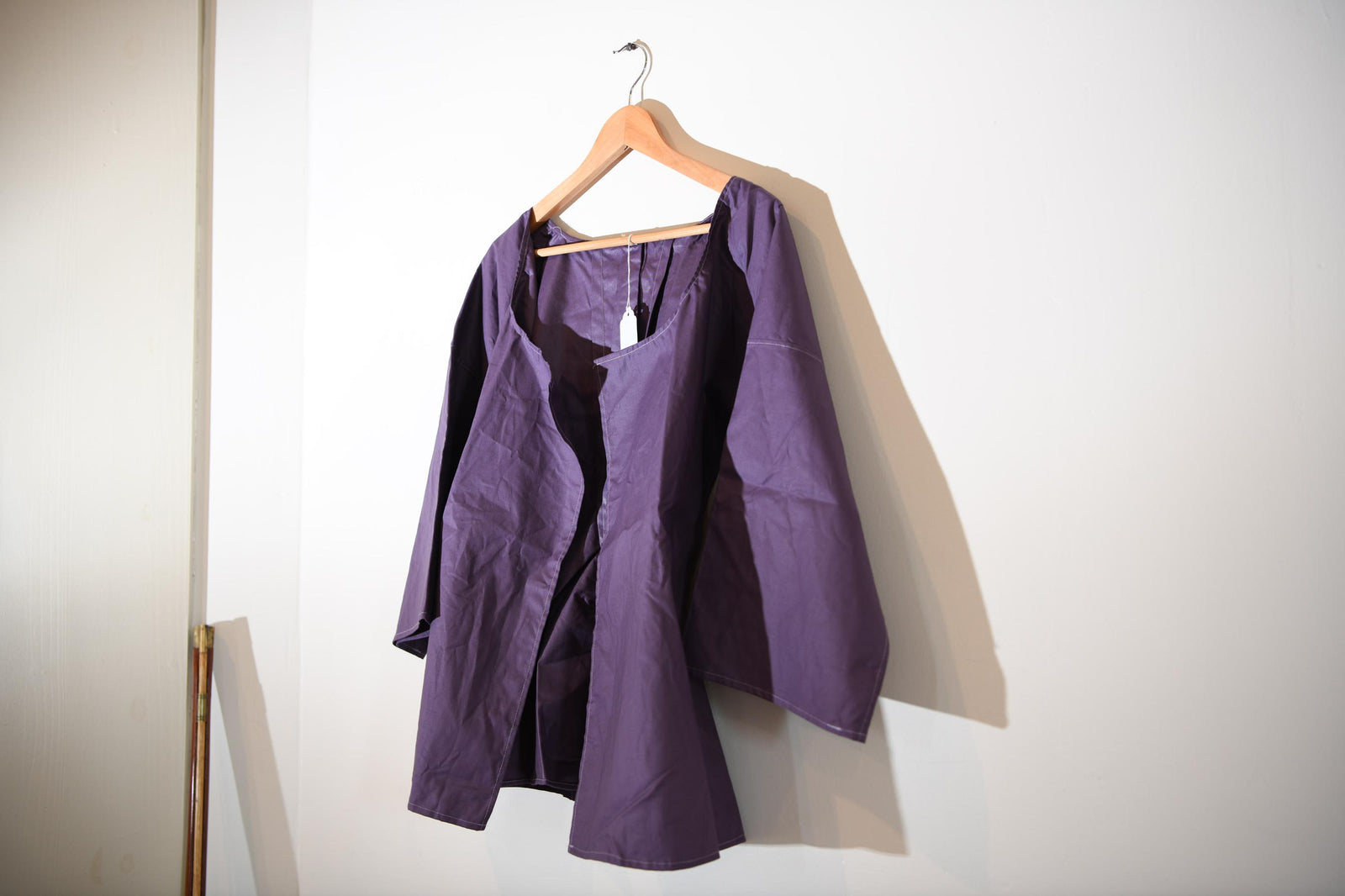 Polished Cotton Short Gown - Purple - Medium | SD116