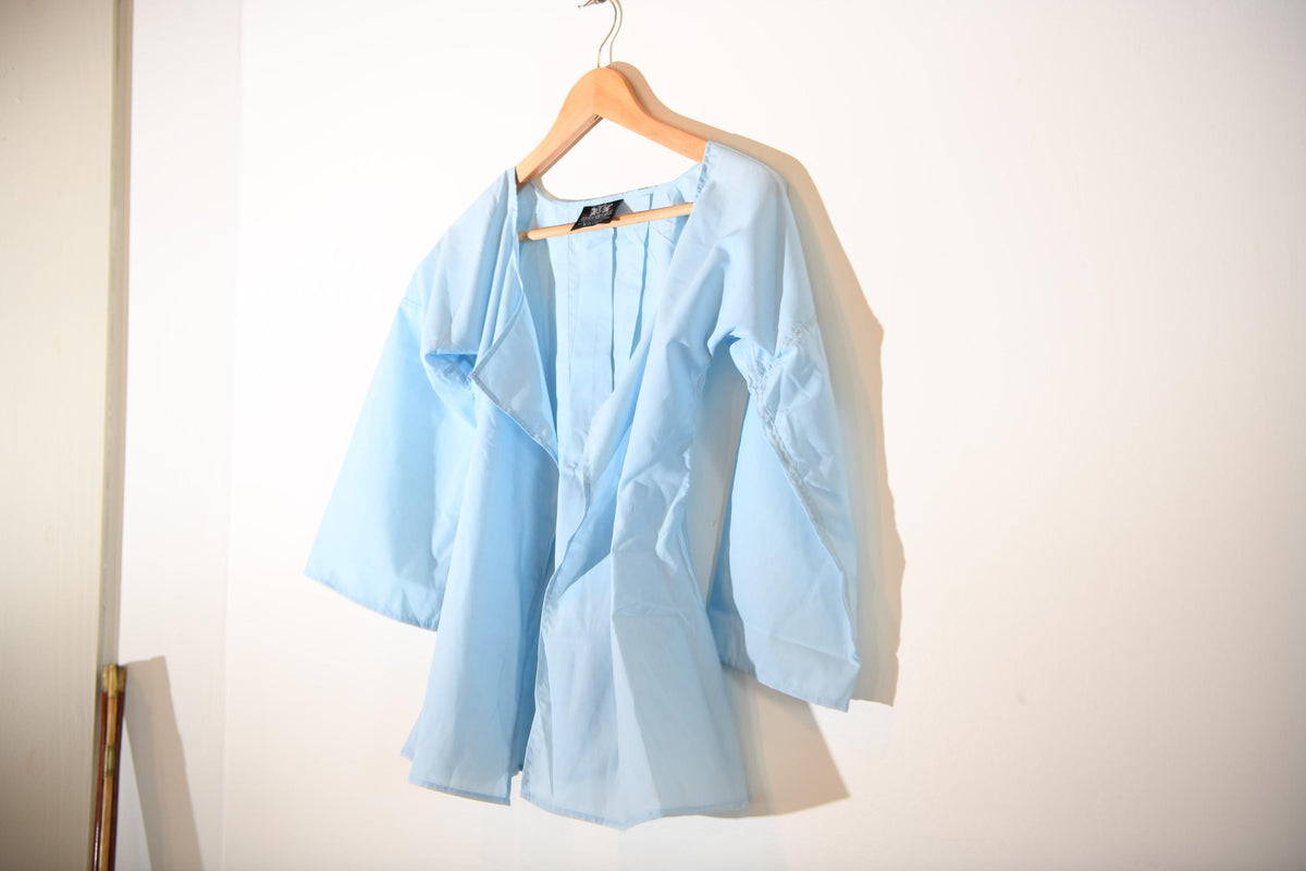 Sky Blue Cotton Short Gowns - XS-3XL | SD117