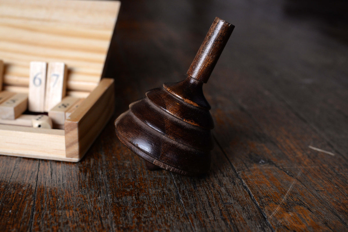18th Century wooden spinning top