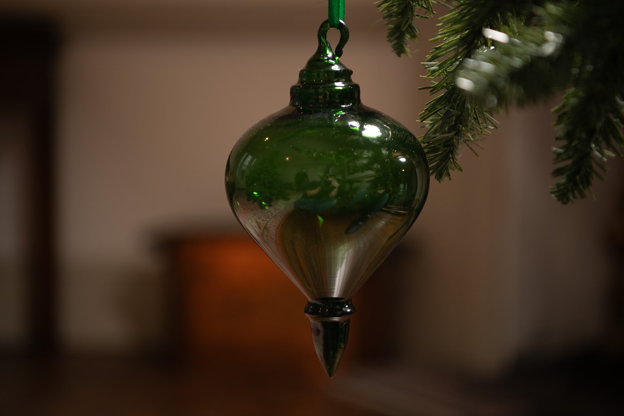 6.25” Blown Glass Finial Ornament