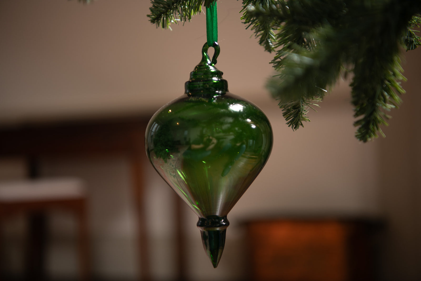 6.25” Blown Glass Finial Ornament