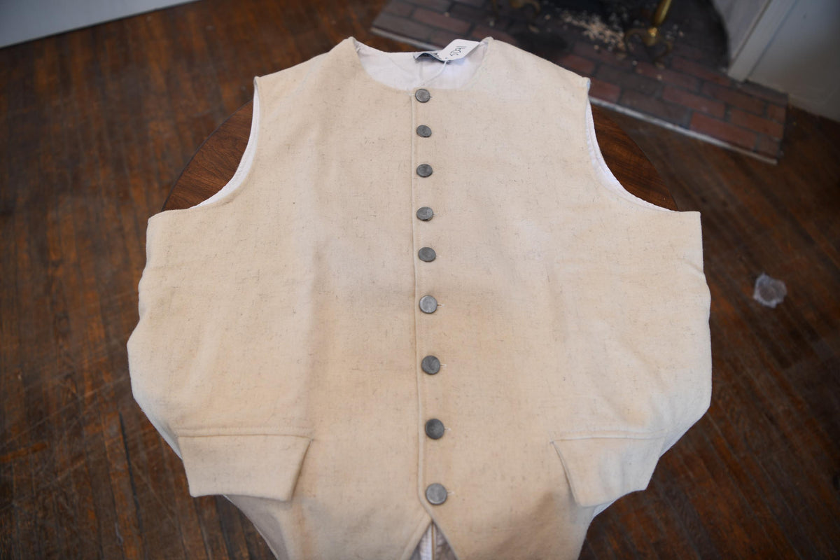 1770s White Wool Waistcoat | SD91