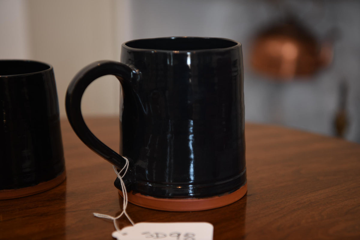 Black Glazed Redware Mug - Large | SD98
