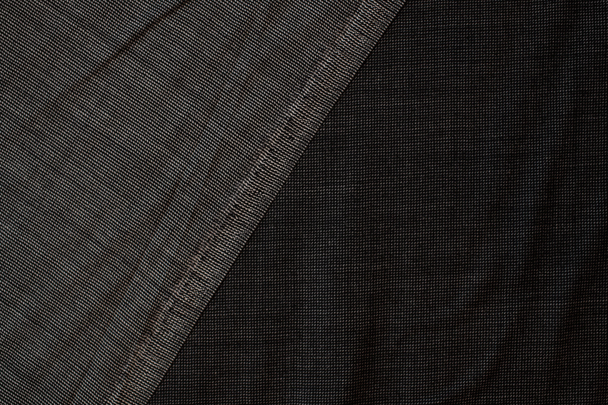 Black and Grey Reversible Wool Suiting