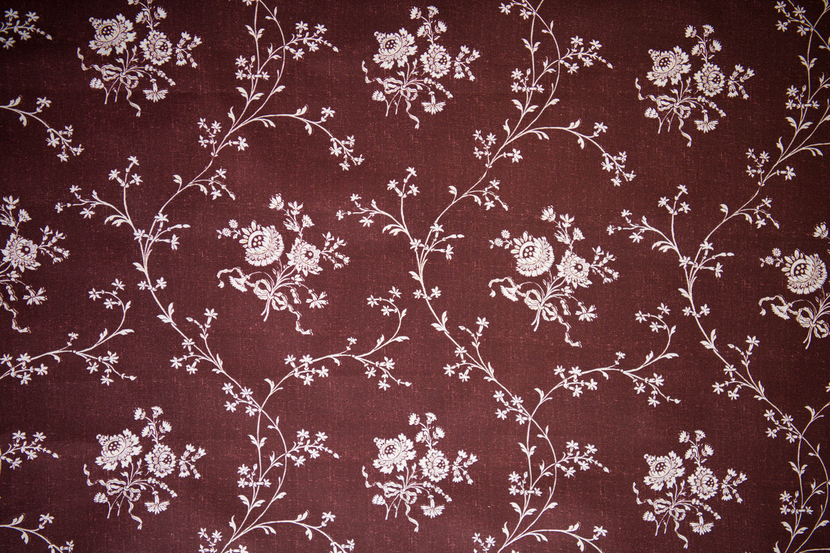 Chintz Brandied Raisin Reproduction Fabric