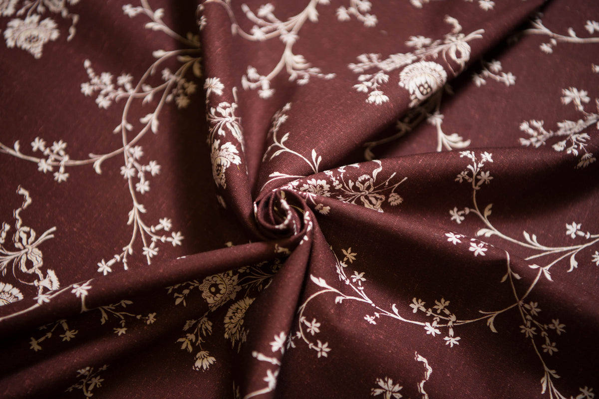 Chintz Brandied Raisin Reproduction Fabric