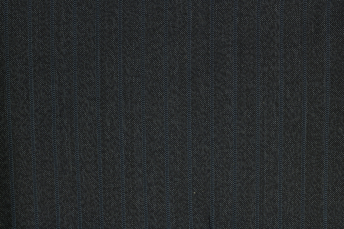 Double Blue Stripe Wool Suiting