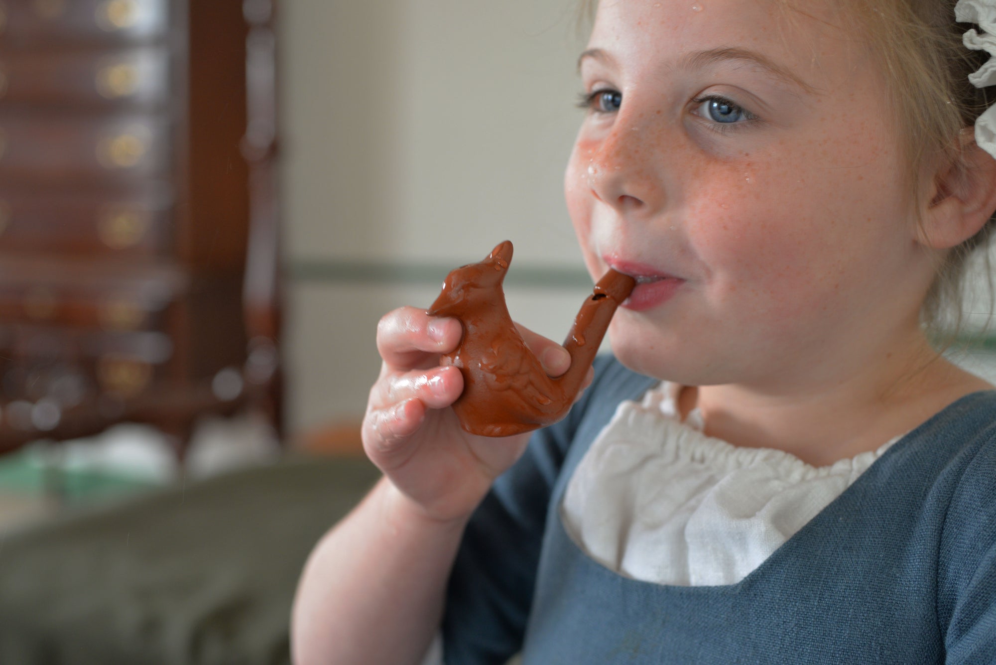 Early American Clay Bird Whistle