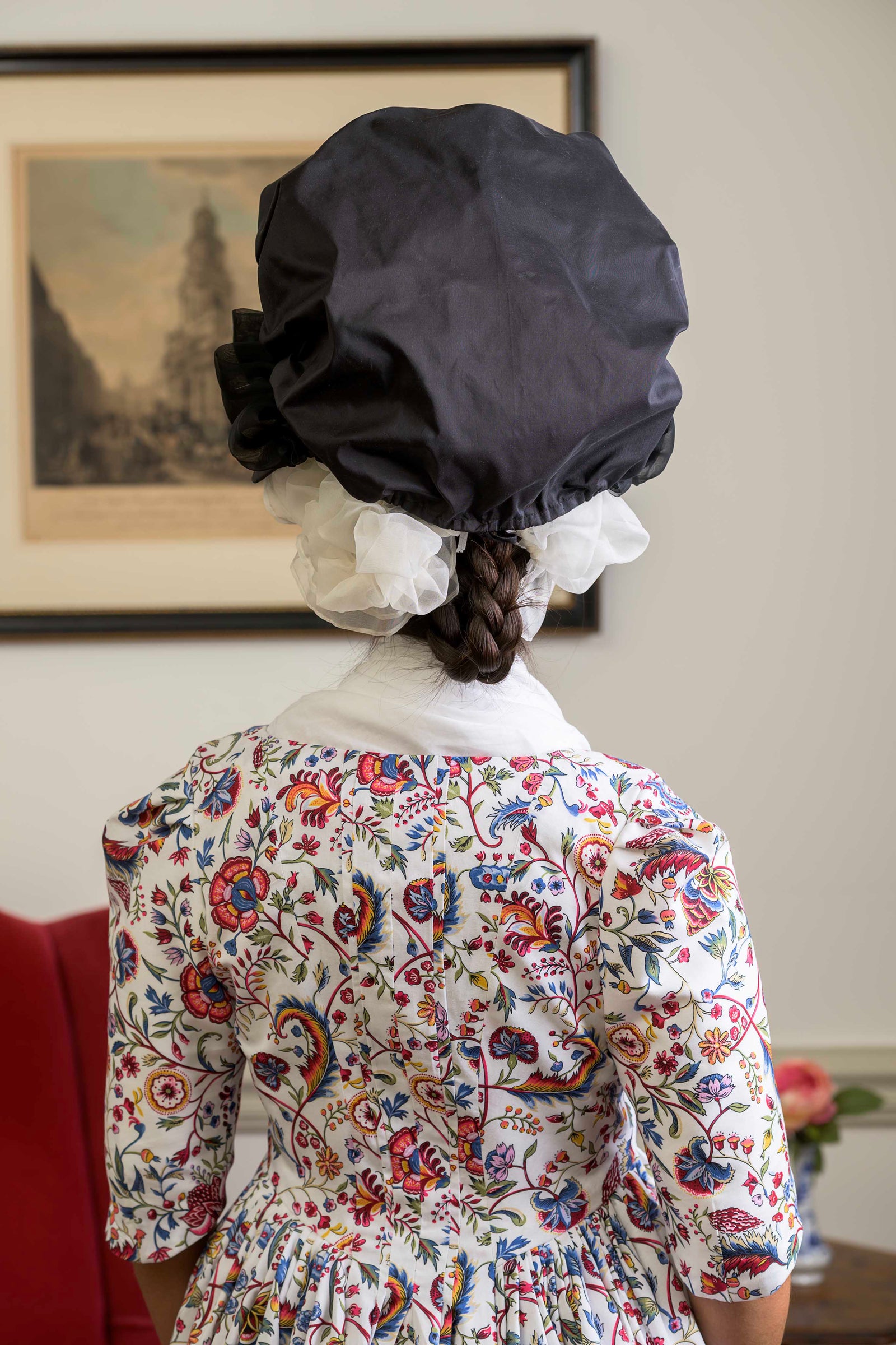Trimmed Silk Bonnet