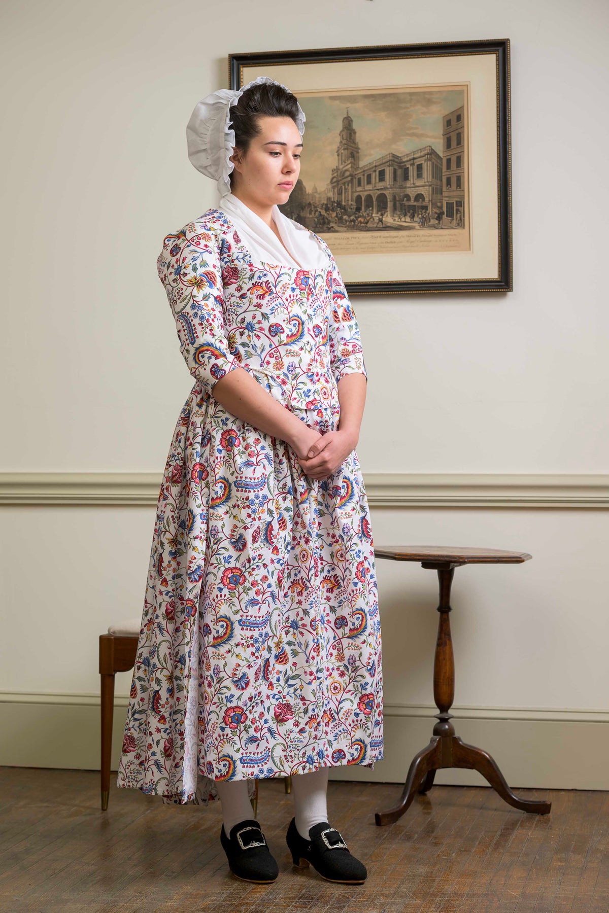 Square Front Italian Gown | India Garden | 1770 - 1790