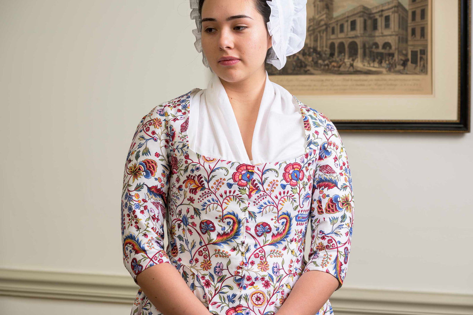 Square Front Italian Gown | India Garden | 1770 - 1790