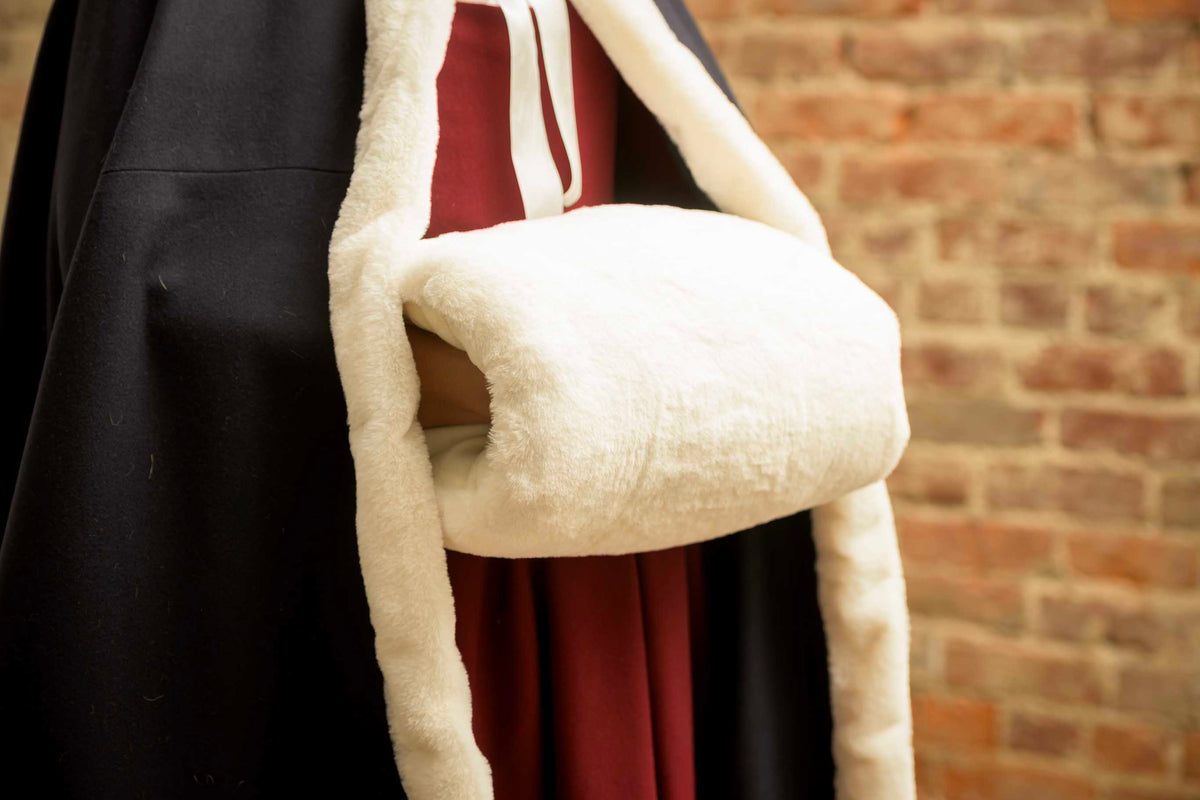 Faux Fur Muff - White
