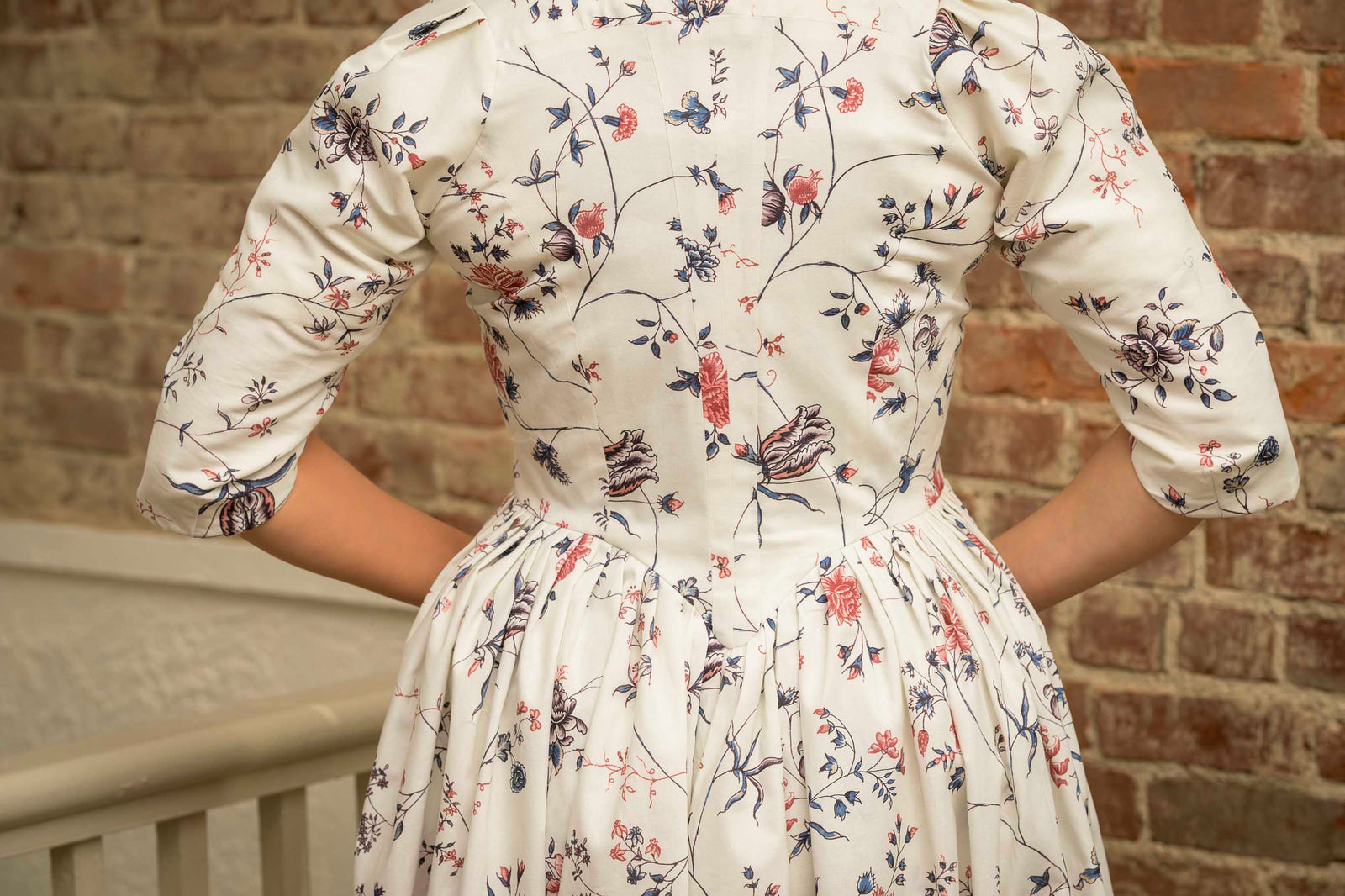 Pieced Back Italian Gown | Fanny's India Floral | 1770 - 1785