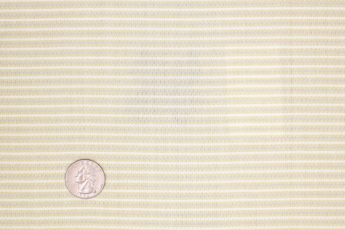 Khaki and Cream Striped Italian Wool Suiting