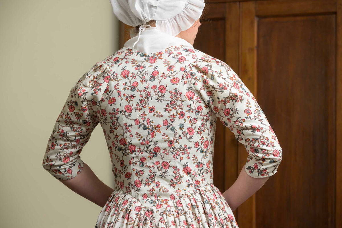 Square Front Italian Gown | Trailing Blossoms | 1770 - 1790