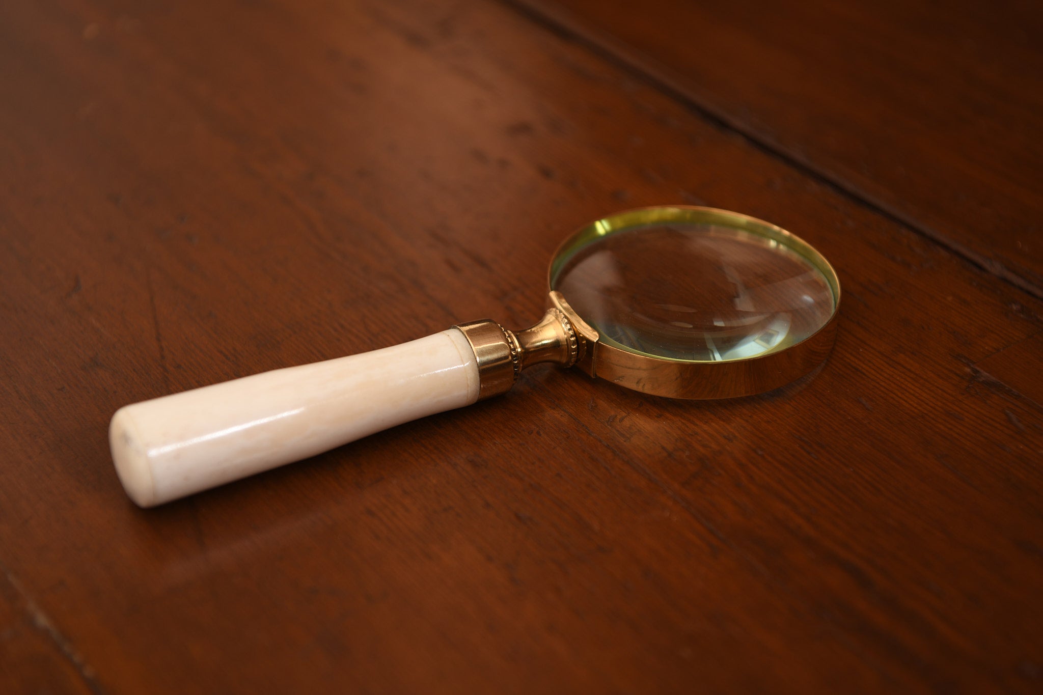LOUPE DE TABLE READING GLASS VINTAGE ANCIENNE LAITON DIM MAX H 48 x LOUPE DE TABLE READING GLASS VINTAGE ANCIENNE LAITON DIM MAX H 48 x