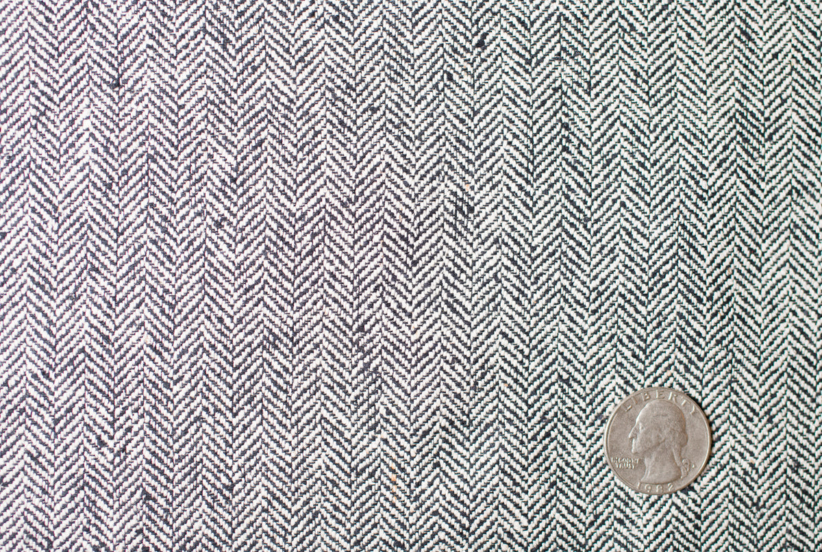 Raw Silk &amp; Wool Herringbone