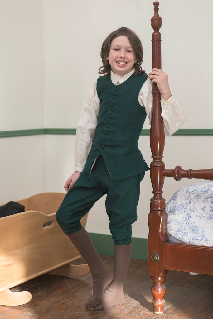 Boys Breeches | Green Wool