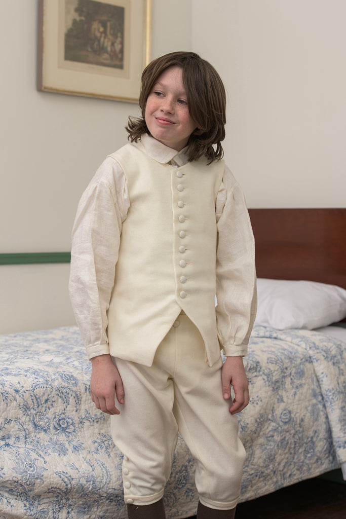 Boys Waistcoats | White Wool