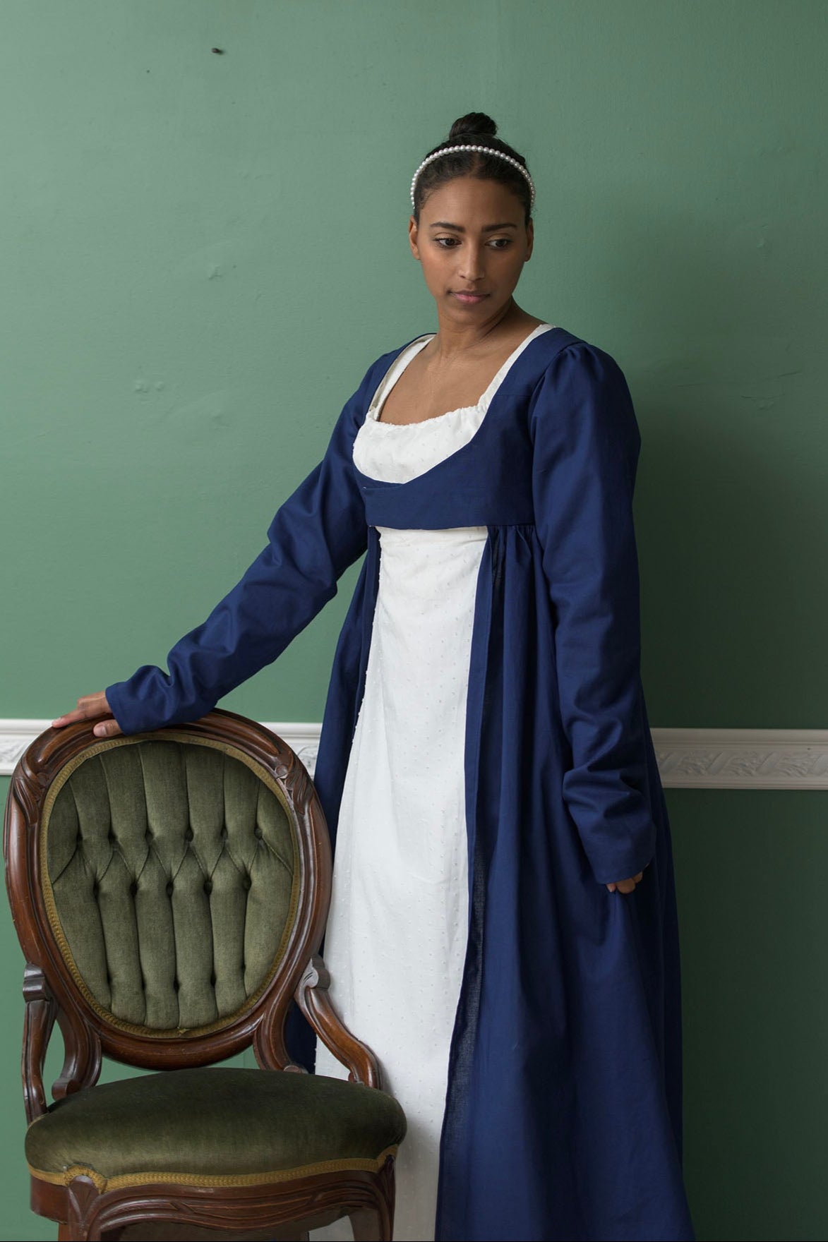 Ope Robe Cotton Open Robe | Navy - Samson Historical