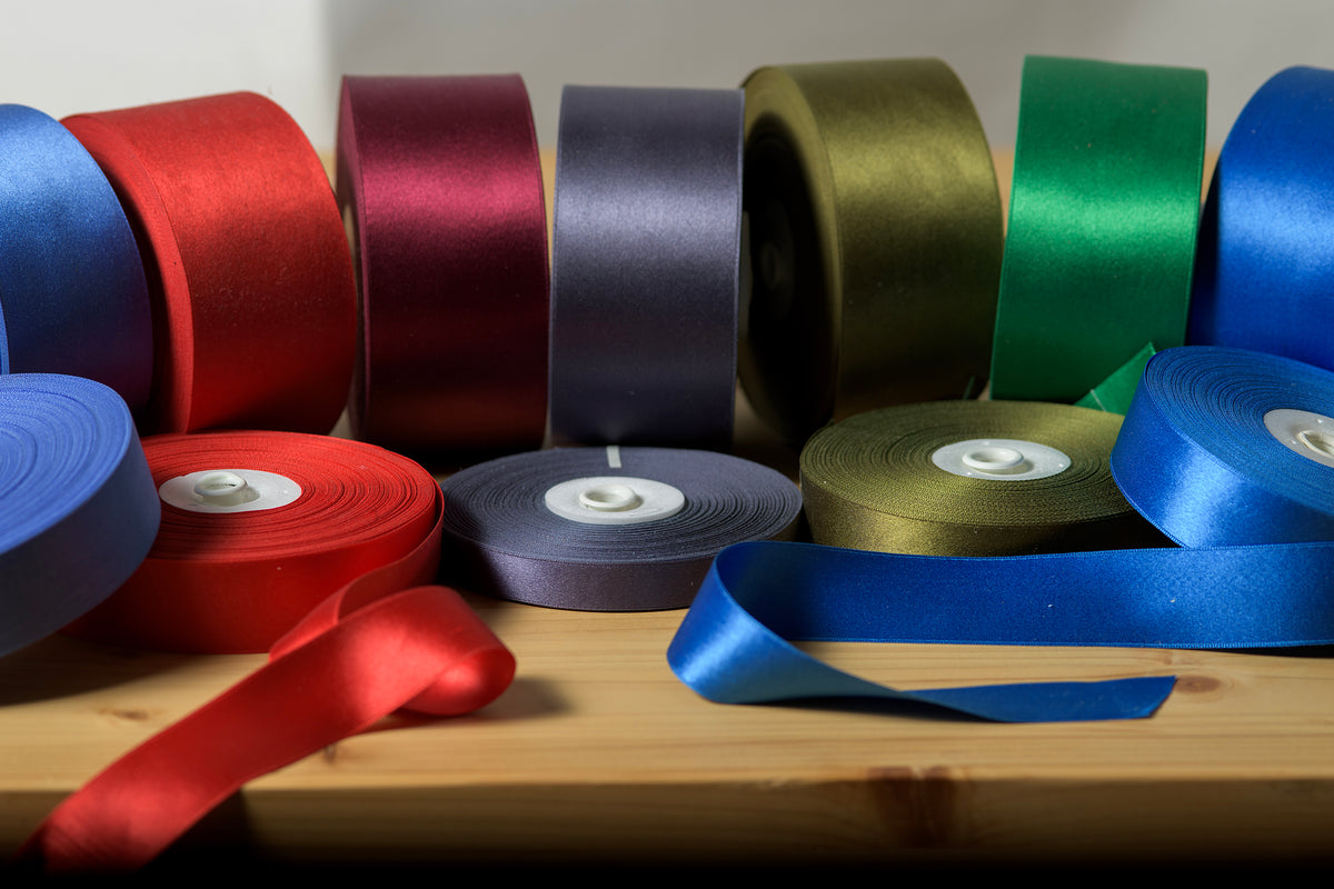 Double Faced Silk Satin Ribbon | Colors - Samson Historical