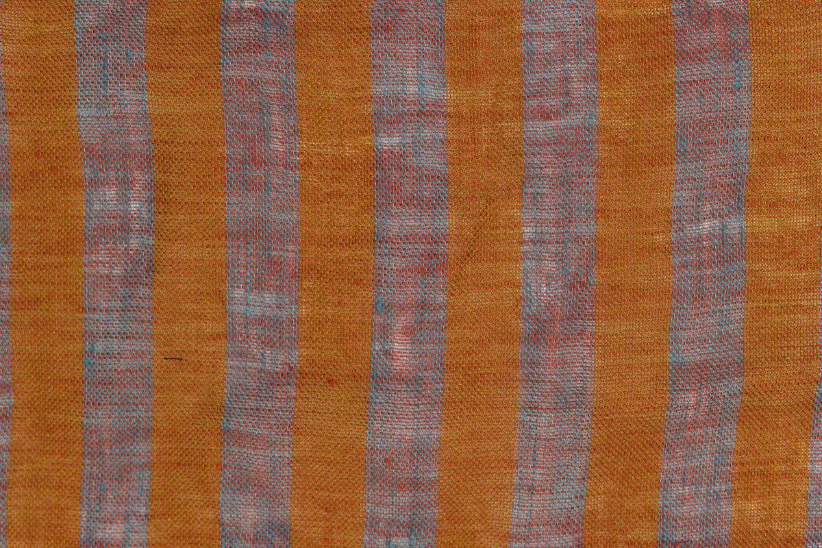 Seaside Wide Woven Stripe Sheer Linen
