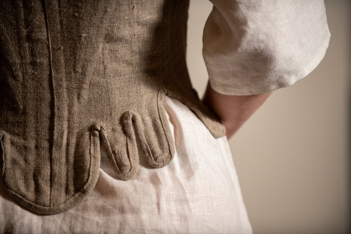 Séjours en lin à laçage sur le devant 