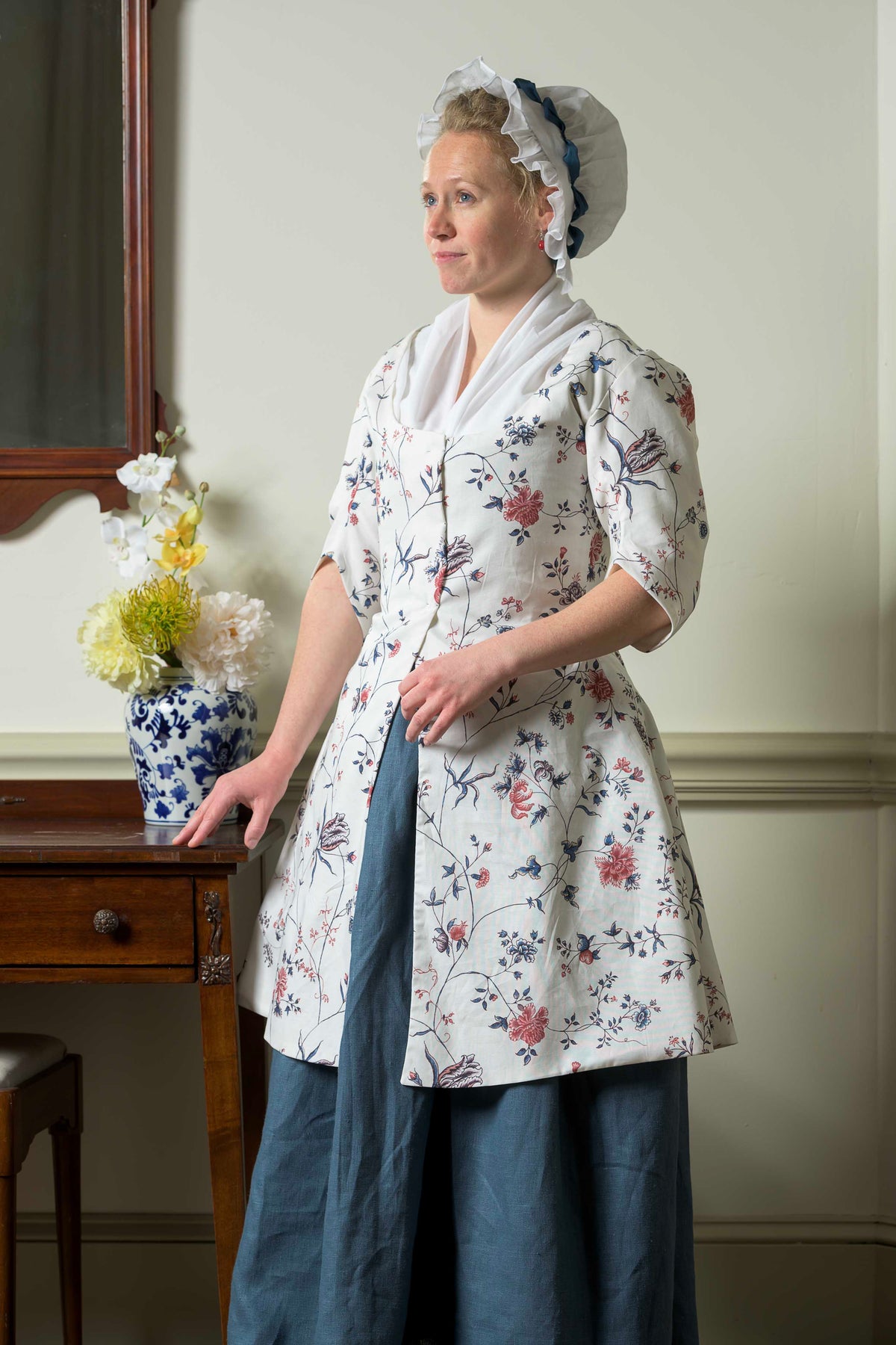 Straight Caraco | Fanny's India Floral | 1775 - 1785