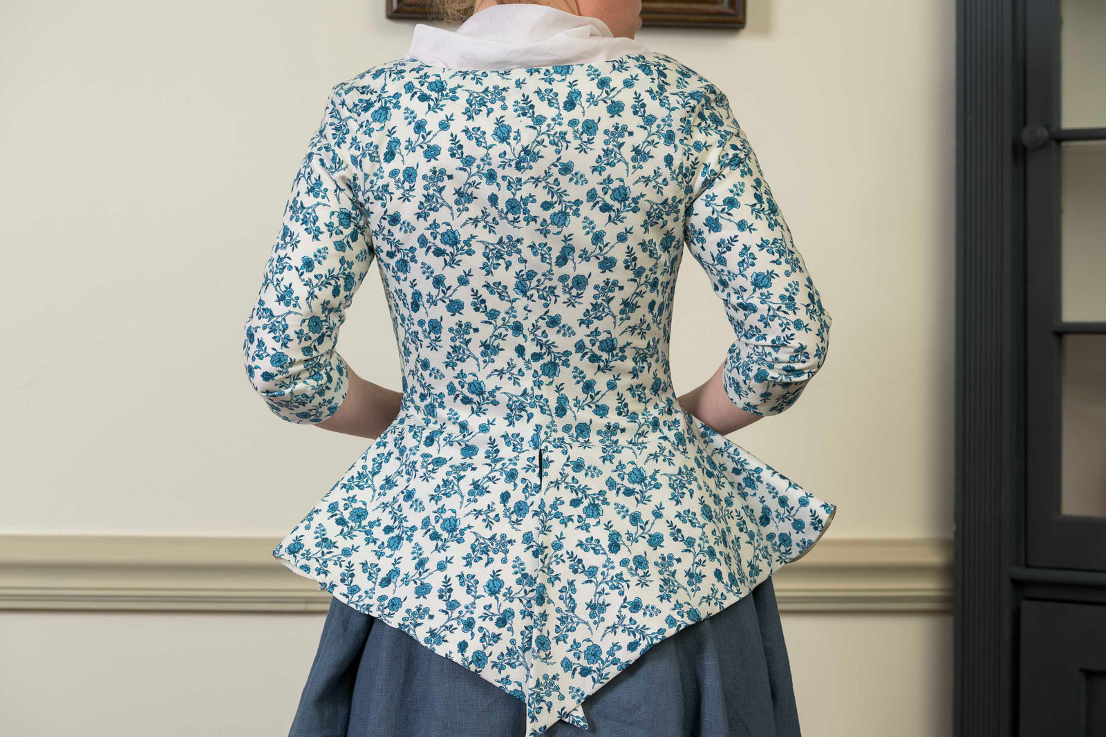 Printed Cotton Swallowtail Jacket | Hamilton Blue
