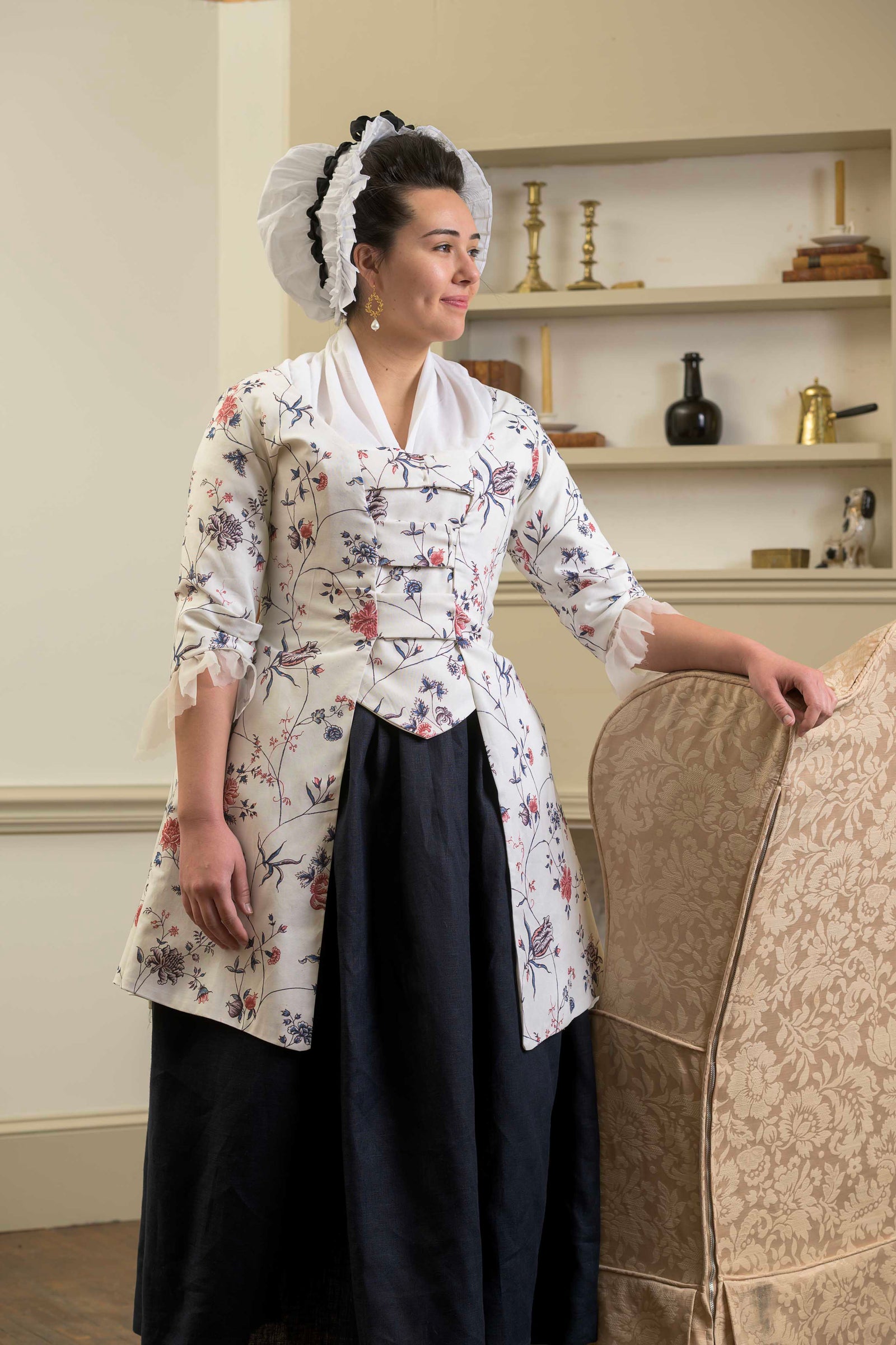 Tabbed Caraco | Fanny's India Floral | 1775 - 1785
