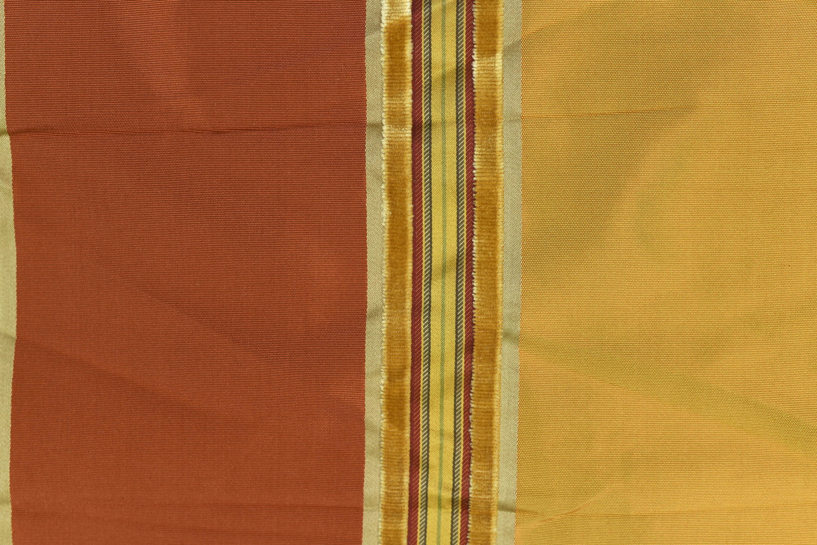 Tuscan Velvet Stripe Silk Taffeta