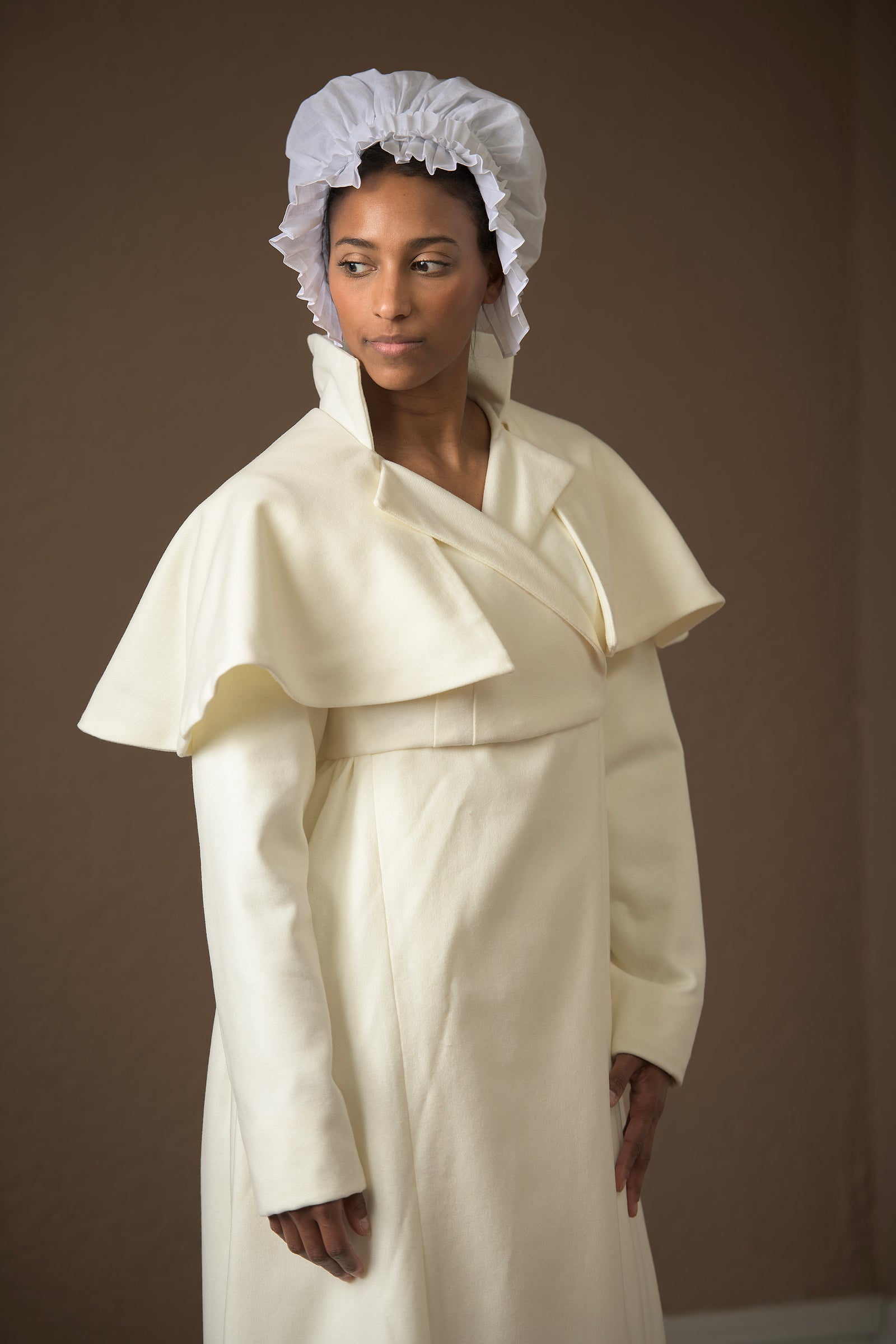 White Wool Redingote | Regency