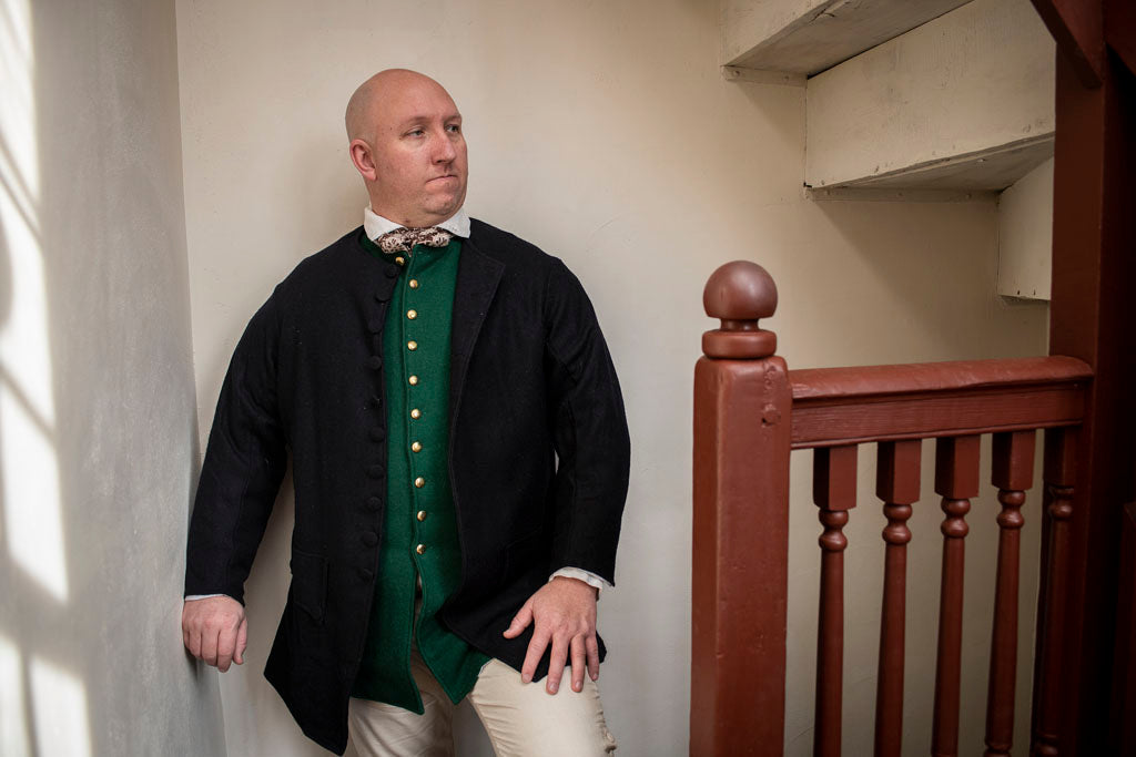 Blue 1770's Wool Civilian Jacket for 18th Century Reenacting