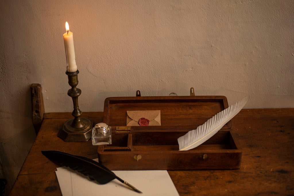 18th Century Quill Writing and Calligraphy Set from Samson Historical