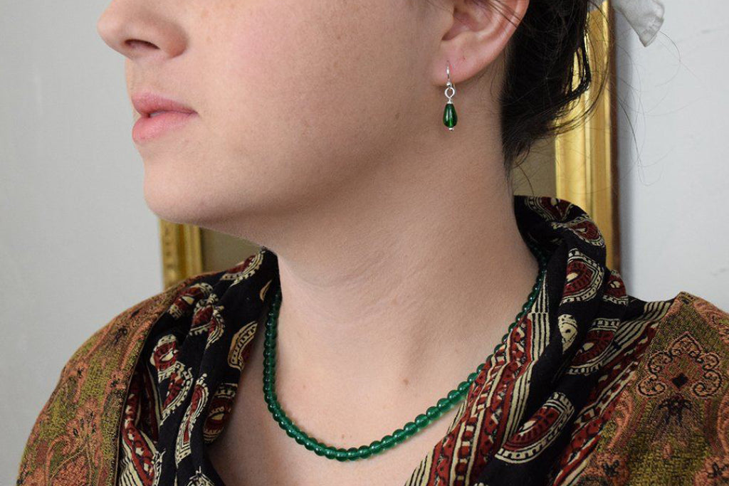 Emerald Glass Necklace