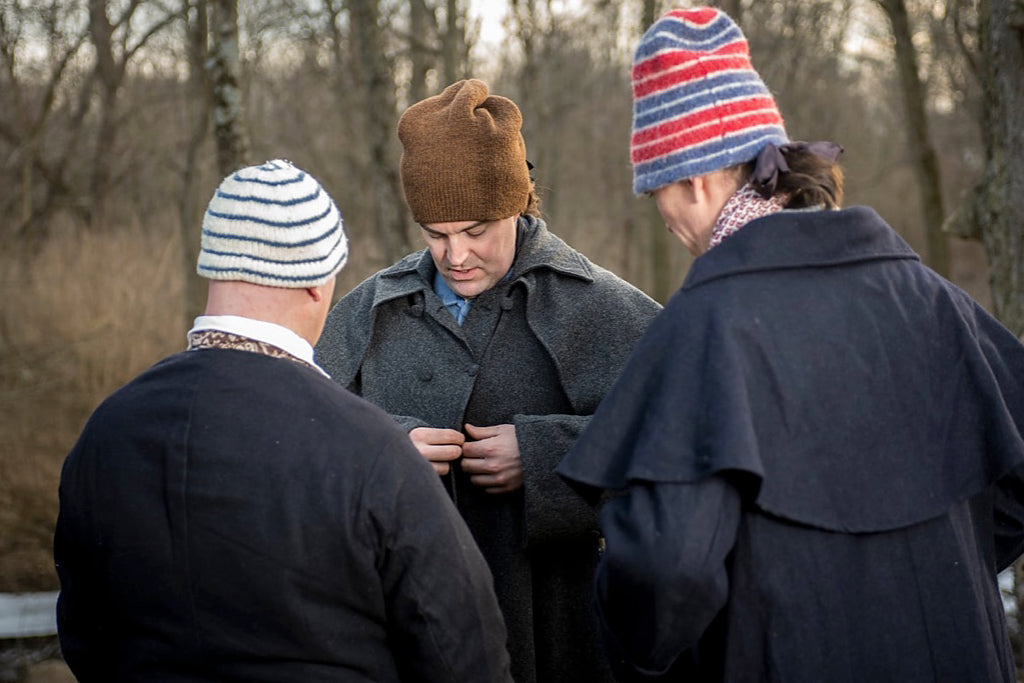 Men wearing 18th Century Greatcoats from Samson Historical