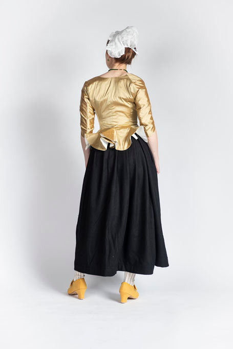 18th Century Women&#39;s Jacket from Samson Historical - Gold Silk Fanfare