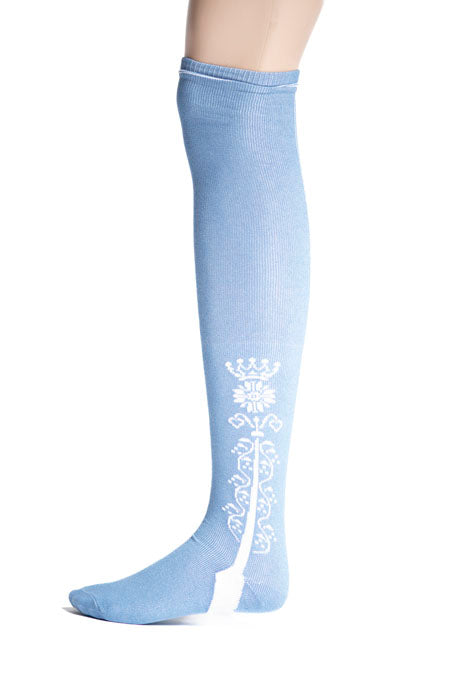 Blue and White Clocked Stockings from Samson Historical