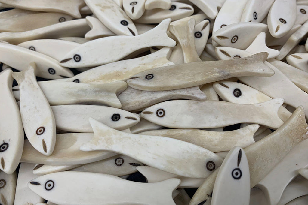 18th Century Bone Fish Game Counters