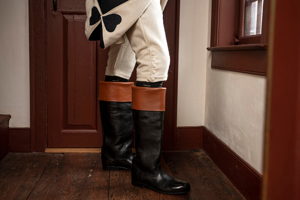 18th Century Riding Boots being worn indoors