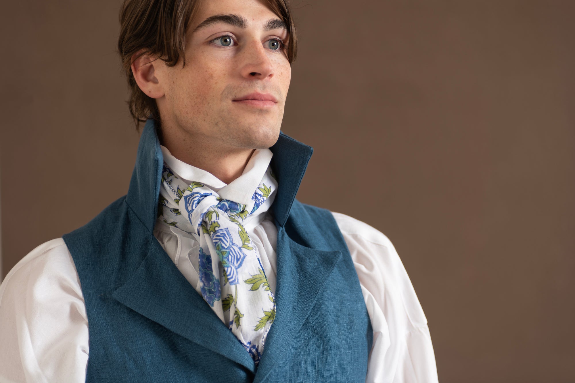 Regency Linen Waistcoat | Single Breasted