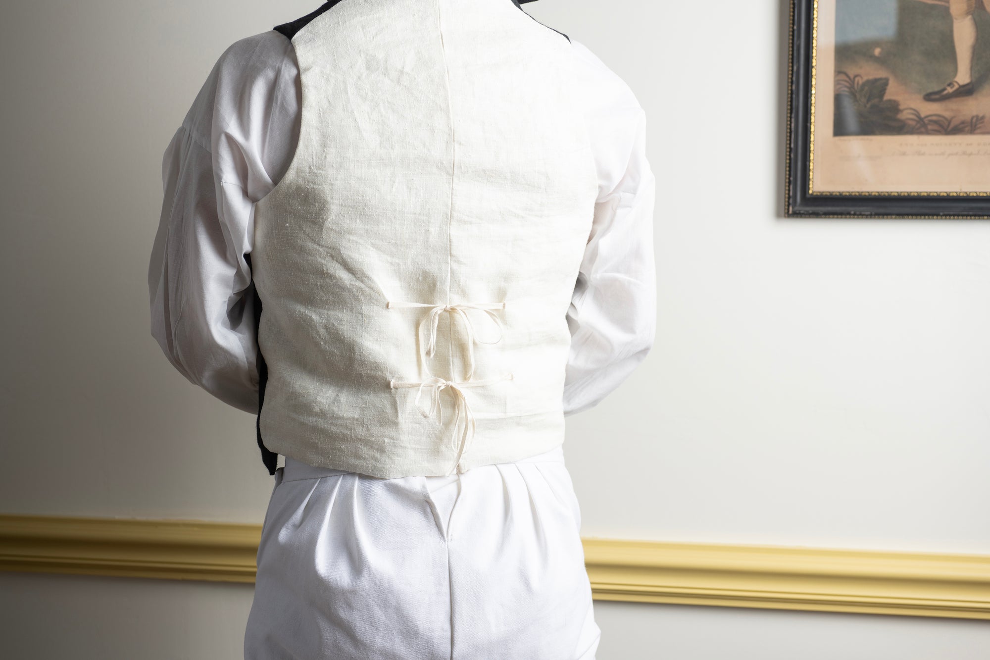 Regency Linen Waistcoat | Single Breasted