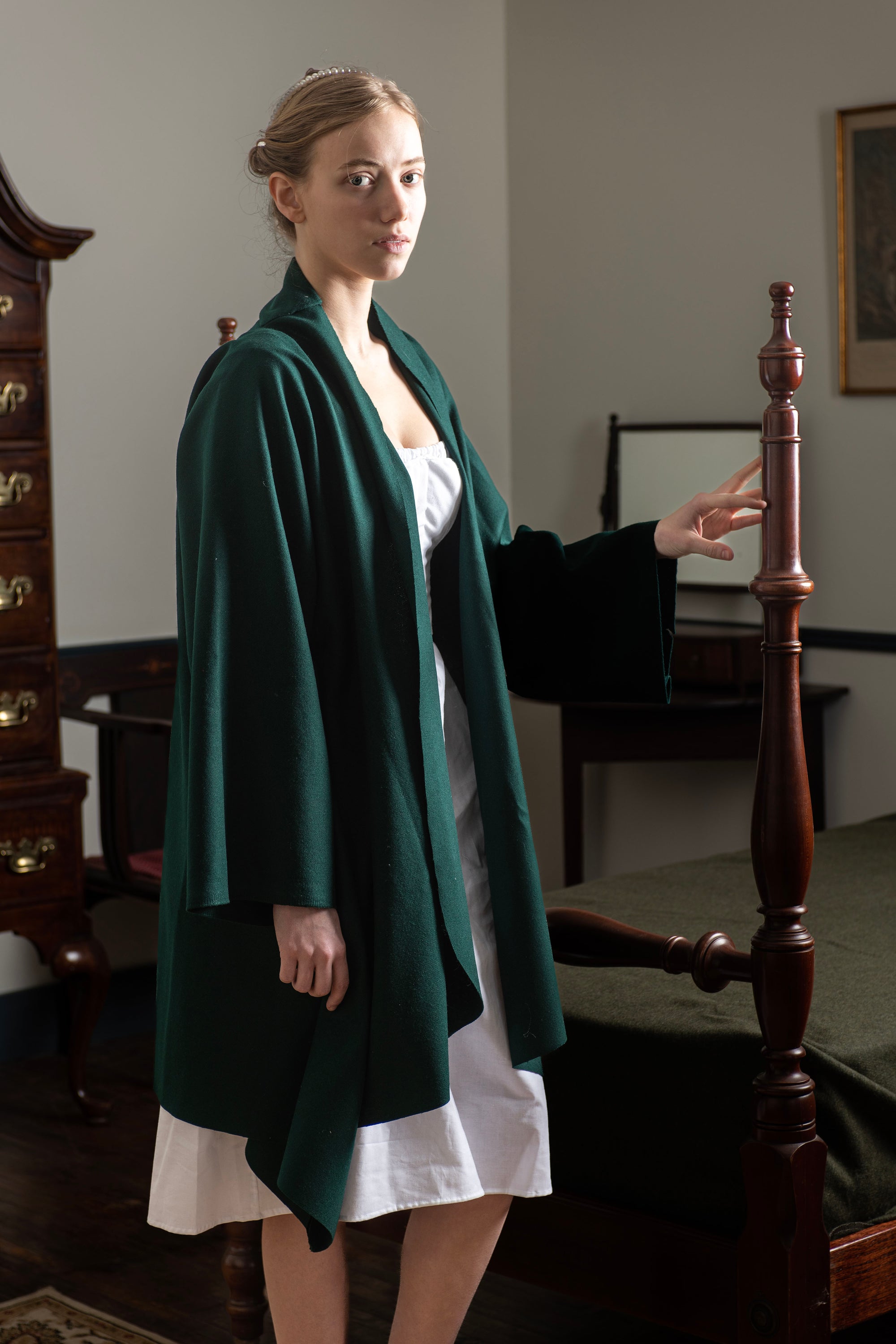 Wool Bedgown - Hunter Green